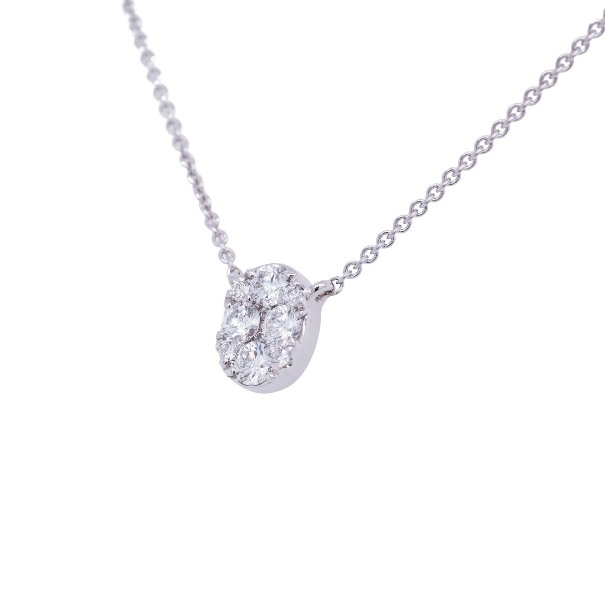 0.25 Carat Diamond Necklace in 14k White Gold