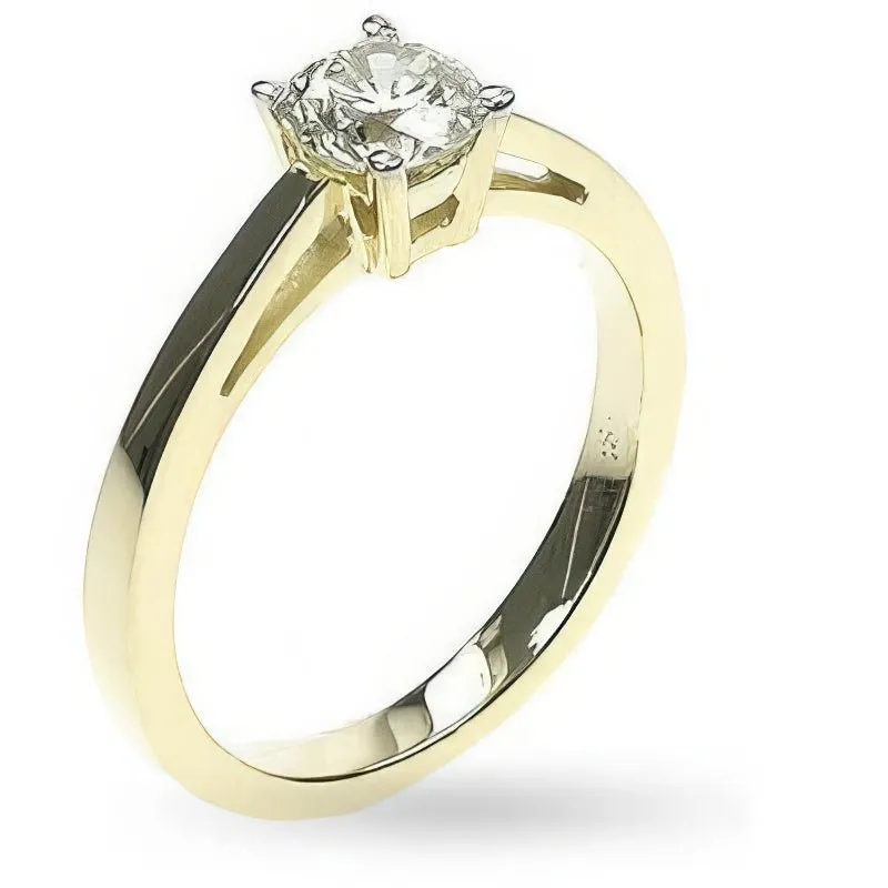 0.35-1.50 CT Round Cut Diamonds - Solitaire Ring