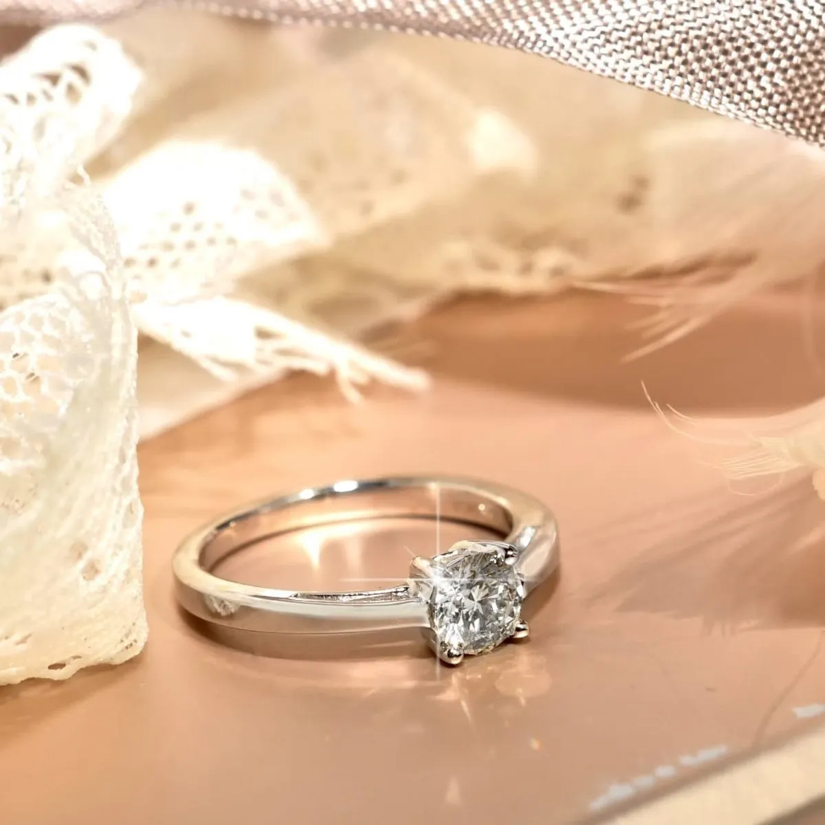0.35-1.50 CT Round Cut Diamonds - Solitaire Ring