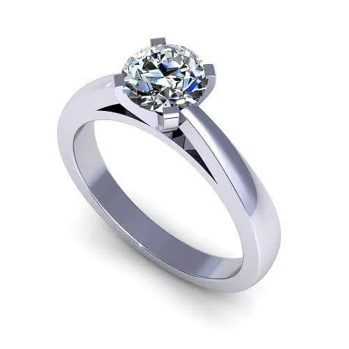 0.35-1.50 CT Round Cut Diamonds - Solitaire Ring