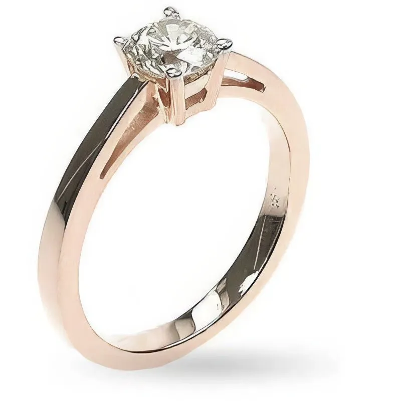 0.35-1.50 CT Round Cut Diamonds - Solitaire Ring