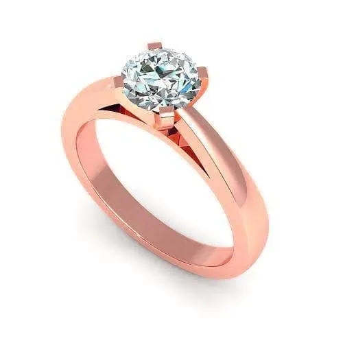 0.35-1.50 CT Round Cut Diamonds - Solitaire Ring