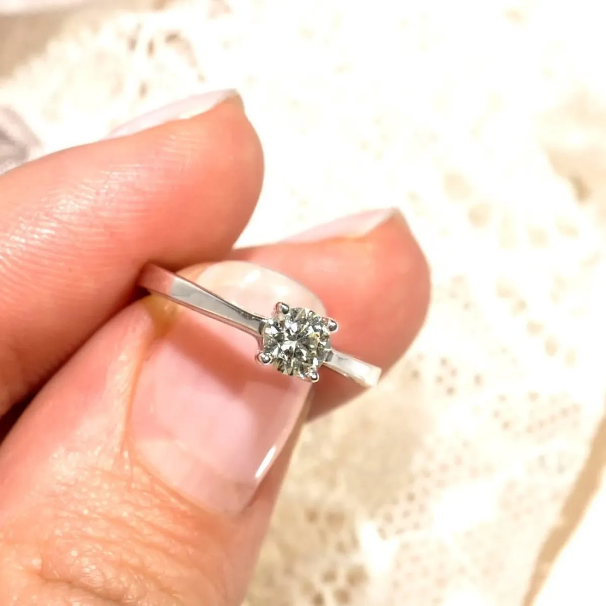 0.35-1.50 CT Round Cut Diamonds - Solitaire Ring