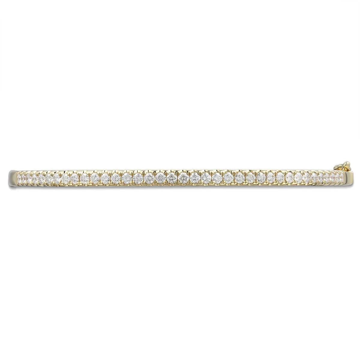 0.96 ctw Diamond Yellow Gold Bangle Bracelet