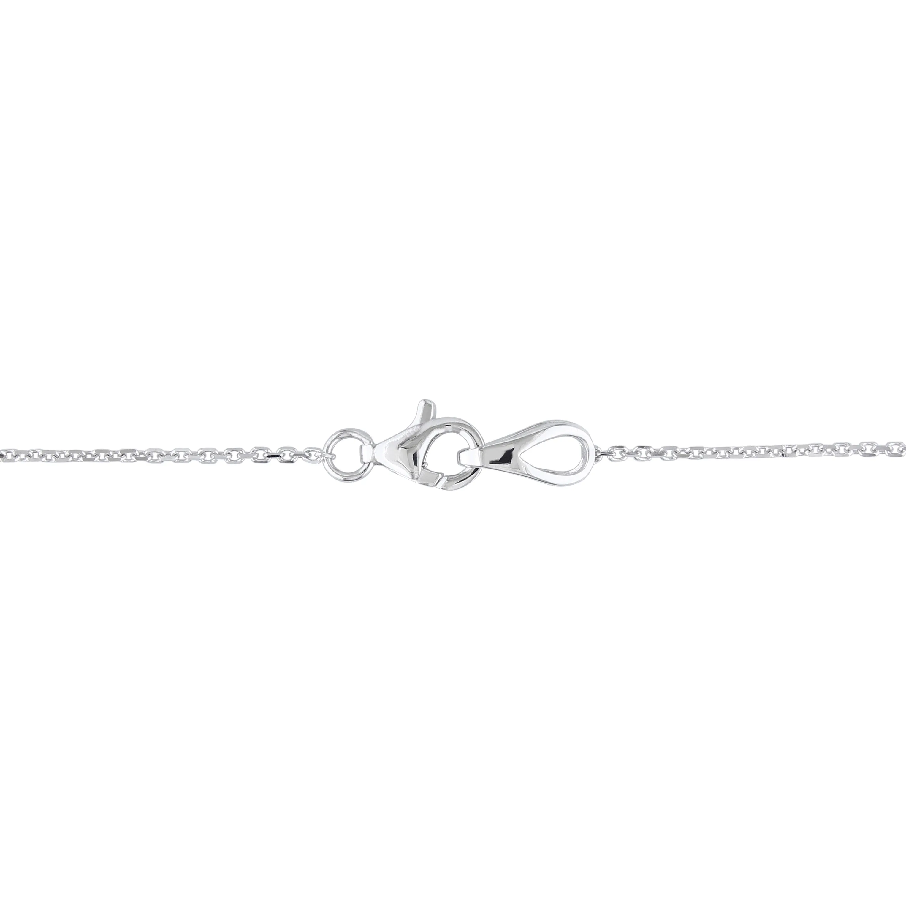 1 1/10 CT Diamond TW Necklace With Chain 14k White Gold GH SI Length (inches): 16
