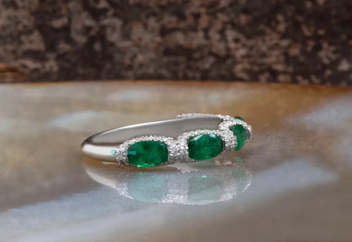 1 carat emerald diamond ring