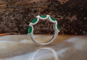 1 carat emerald diamond ring