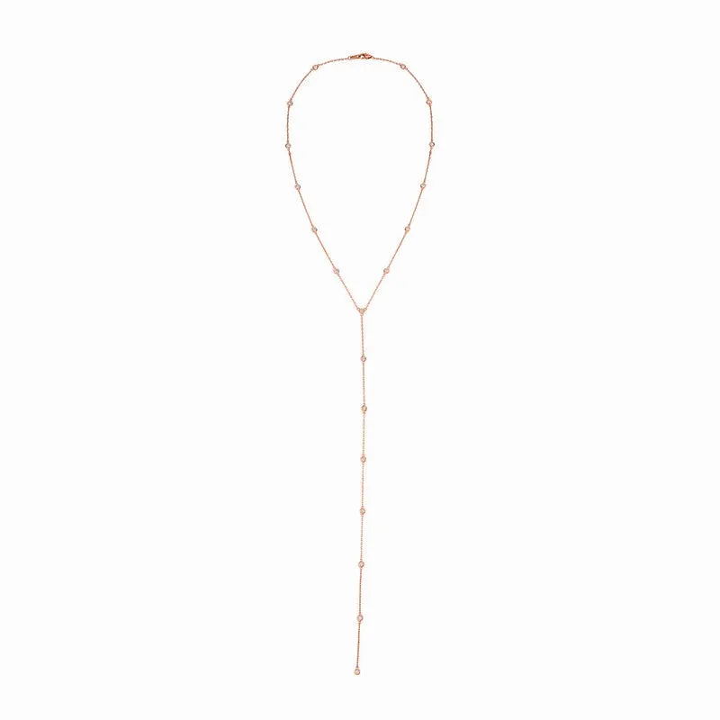 10 POINTER DIAMOND NECKLACE 14K GOLD (2 CTW)