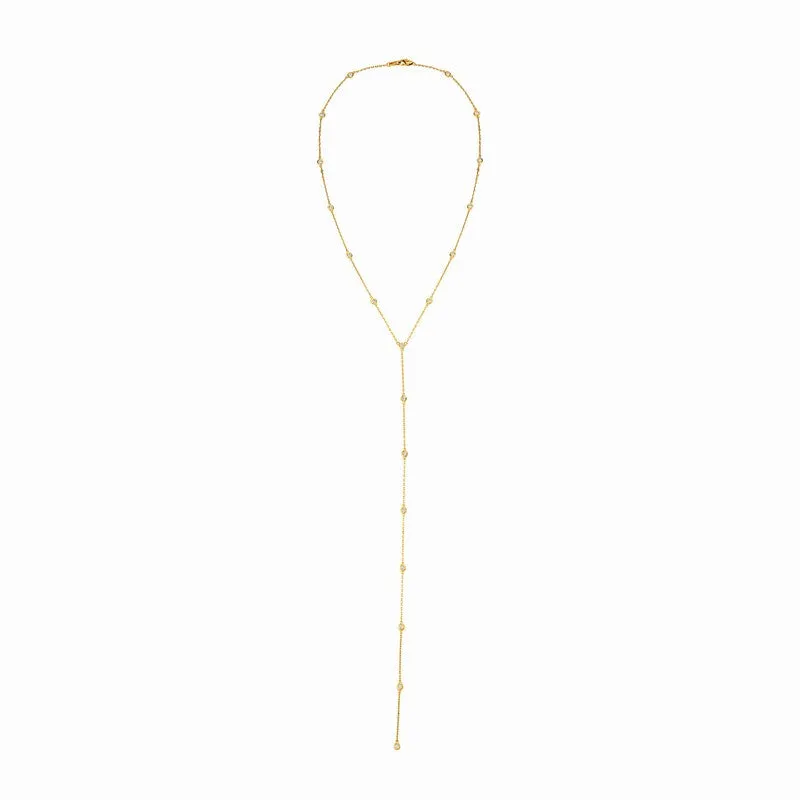 10 POINTER DIAMOND NECKLACE 14K GOLD (2 CTW)