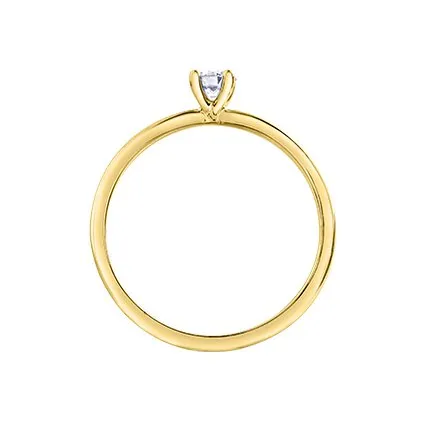 10K Yellow Gold (0.20ct) Canadian Diamond Solitare Ring