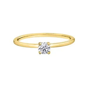 10K Yellow Gold (0.20ct) Canadian Diamond Solitare Ring
