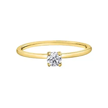 10K Yellow Gold (0.20ct) Canadian Diamond Solitare Ring
