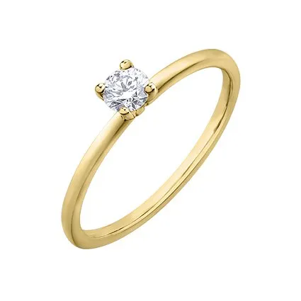 10K Yellow Gold (0.20ct) Canadian Diamond Solitare Ring