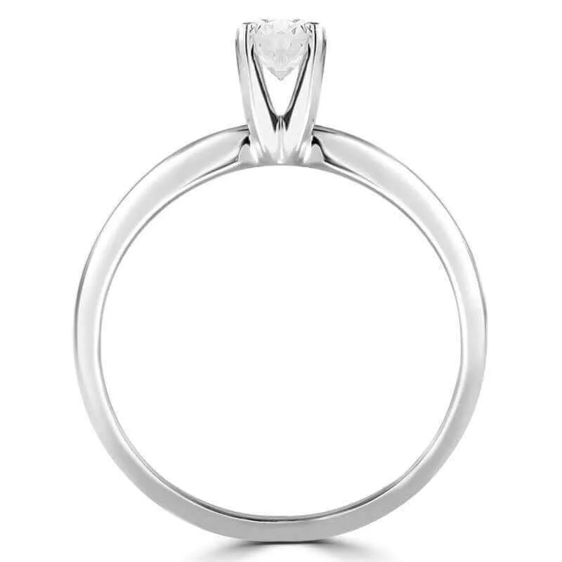 1/2 Carats Solitaire Diamond Engagement Ring GH/SI2-I1 14K Yellow Gold & White Gold