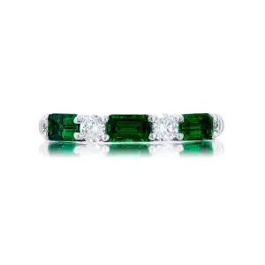 1.24ctw Emerald & Diamond Band