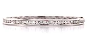 1.37ct tw Diamond White Gold Bangle Bracelet