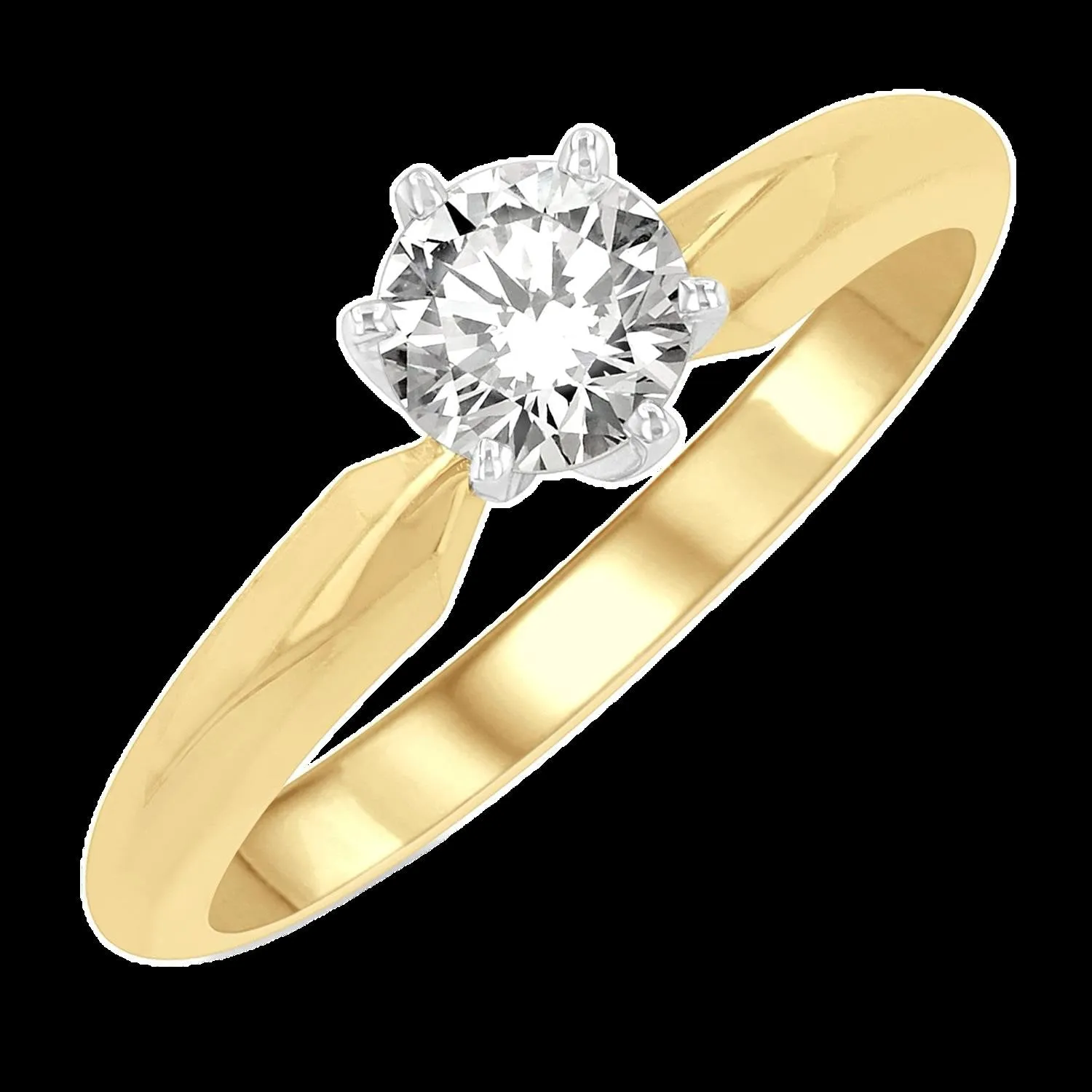 14K 0.50ct Diamond Solitaire Round-Ring