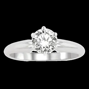 14K 0.50ct Diamond Solitaire Round-Ring
