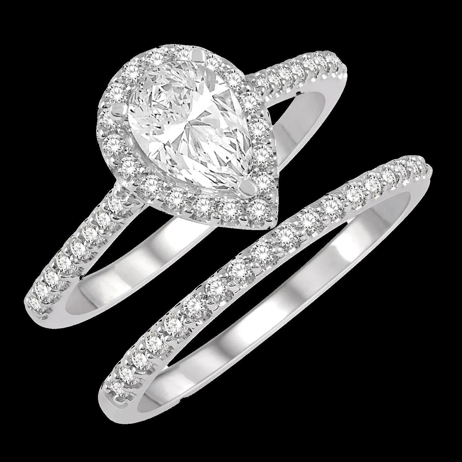 14K 1.20ct Diamond Solitaire Pear-Ring