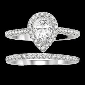 14K 1.20ct Diamond Solitaire Pear-Ring