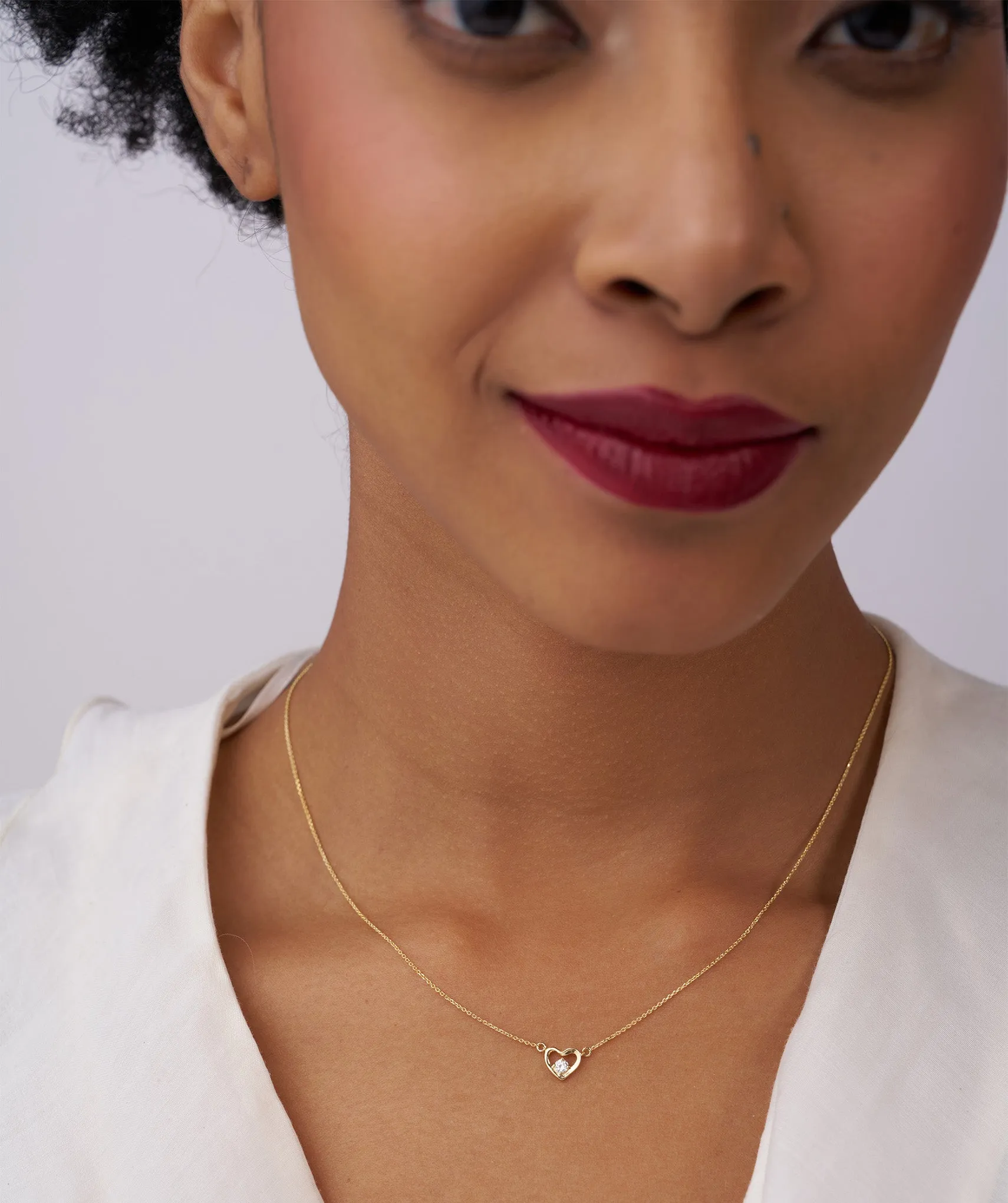14k Gold Diamond Heart Pendant