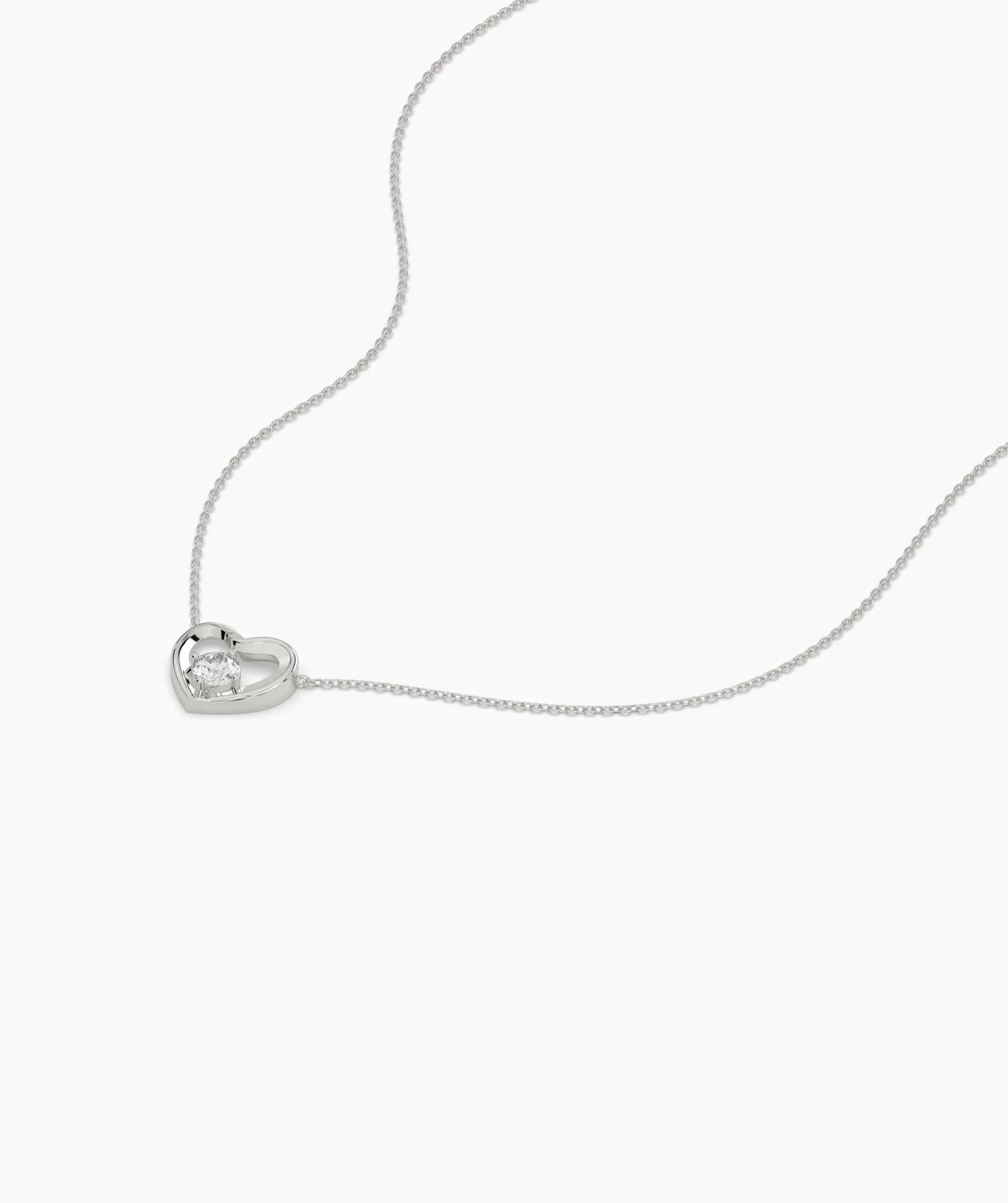 14k Gold Diamond Heart Pendant