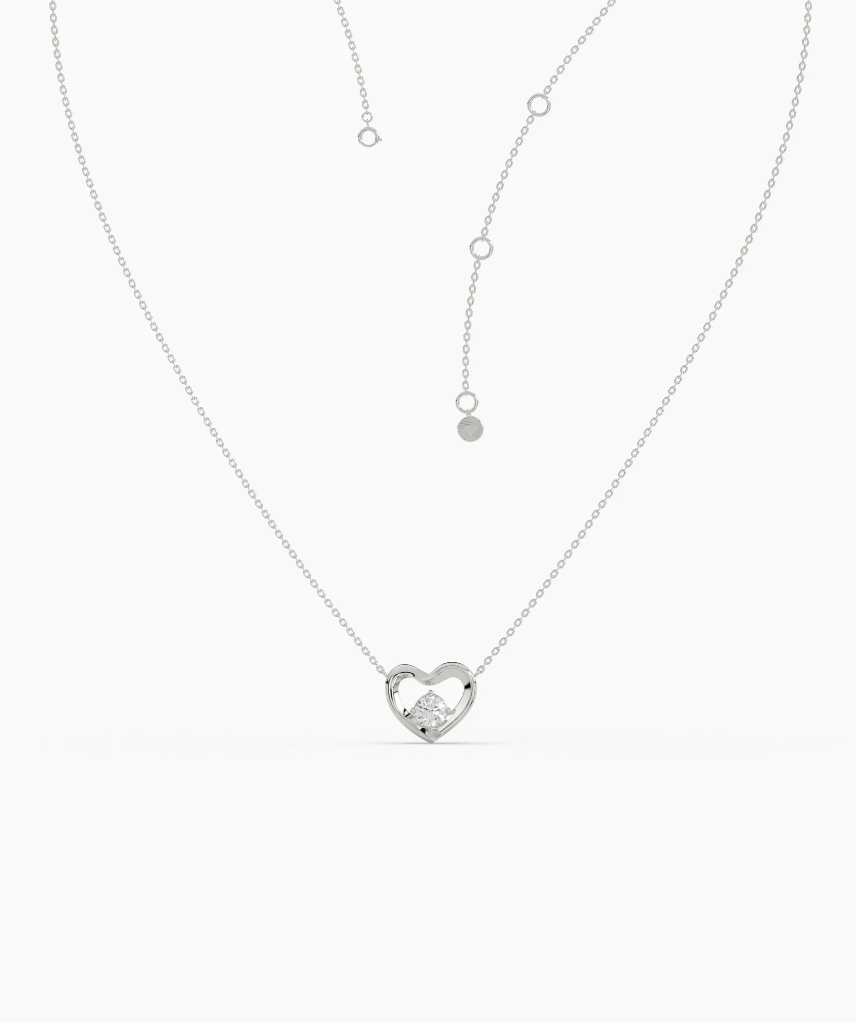 14k Gold Diamond Heart Pendant
