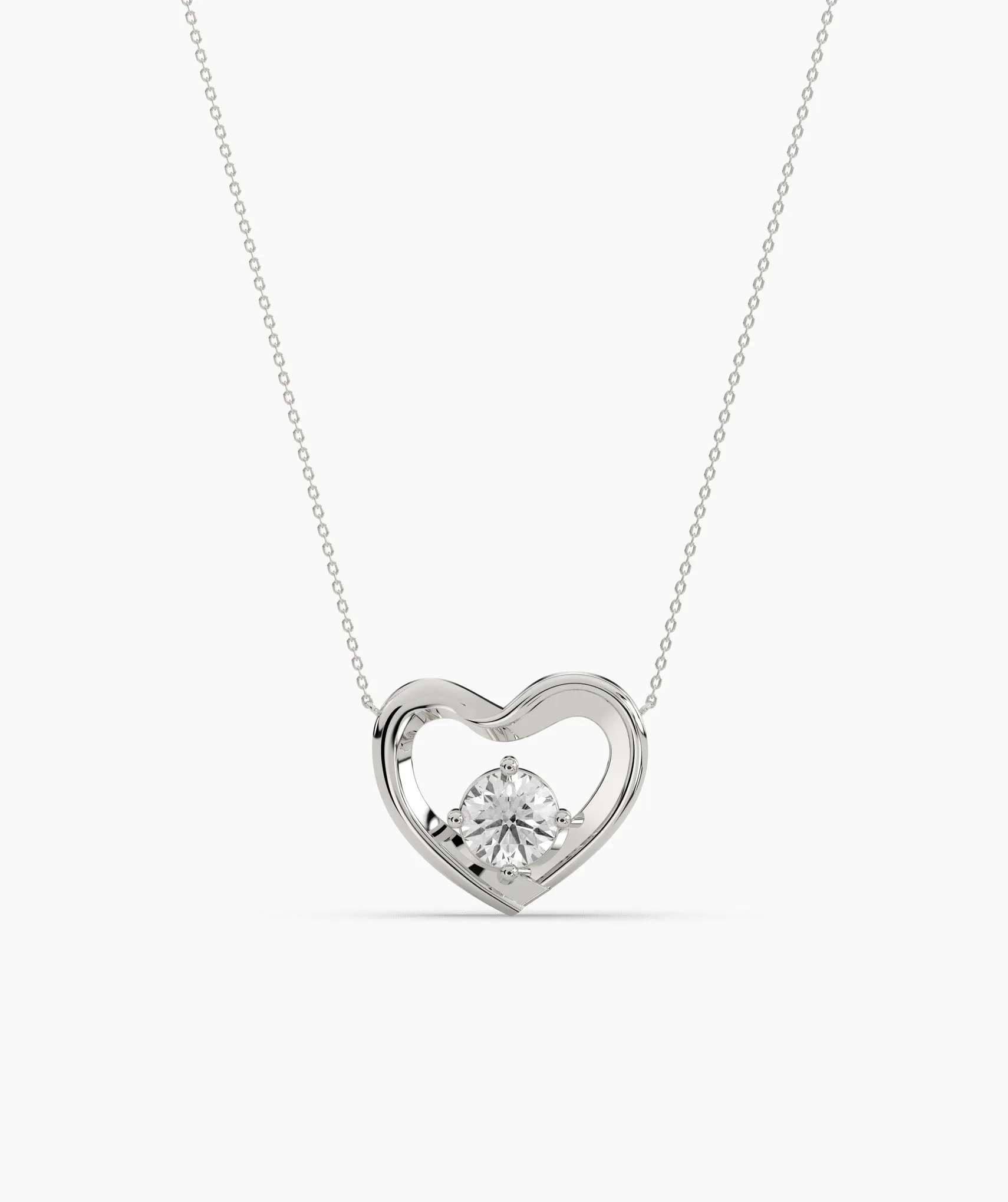 14k Gold Diamond Heart Pendant