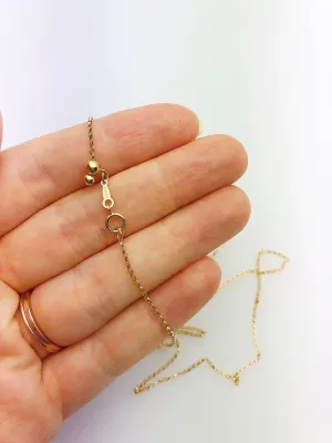 14K Gold Fill 22" Adjustable Rolo 2 Chain (1.1mm), Made in USA - 401239022LA