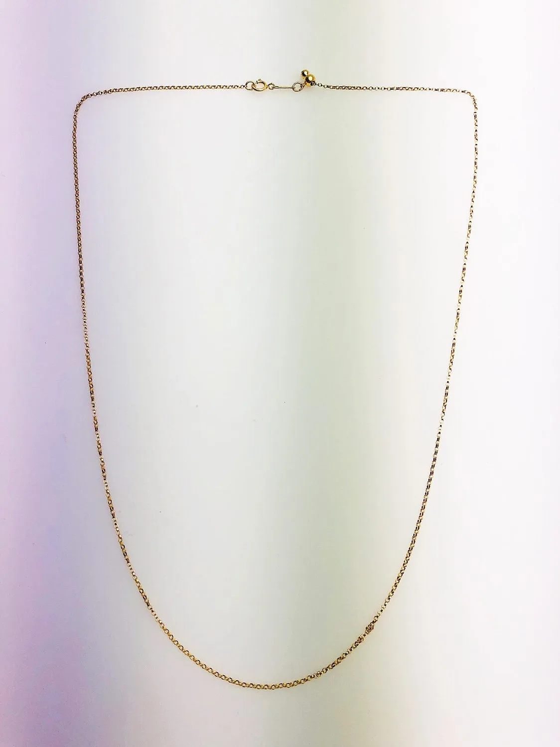 14K Gold Fill 22" Adjustable Rolo 2 Chain (1.1mm), Made in USA - 401239022LA