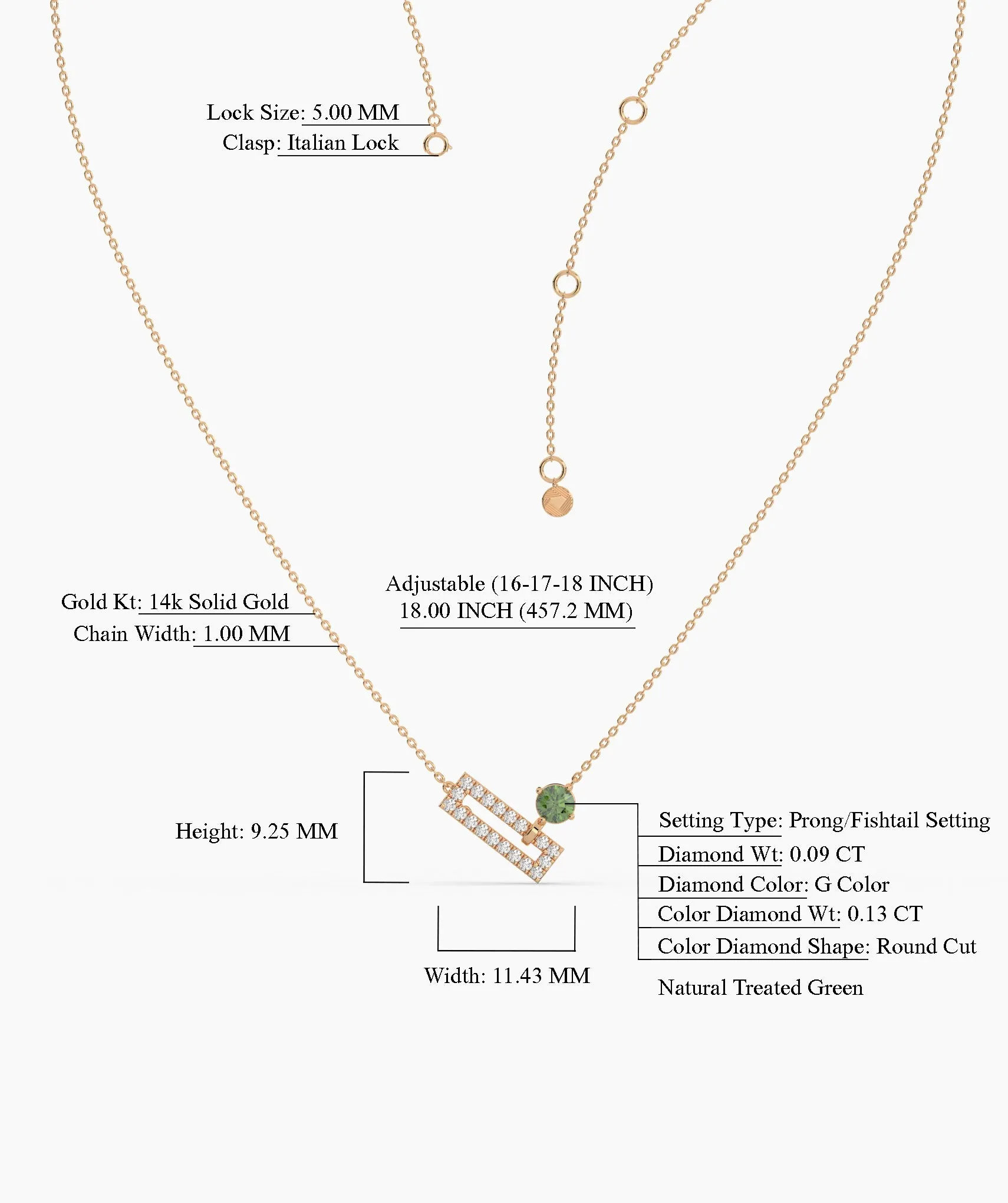 14K Gold Modern Diamond Necklace