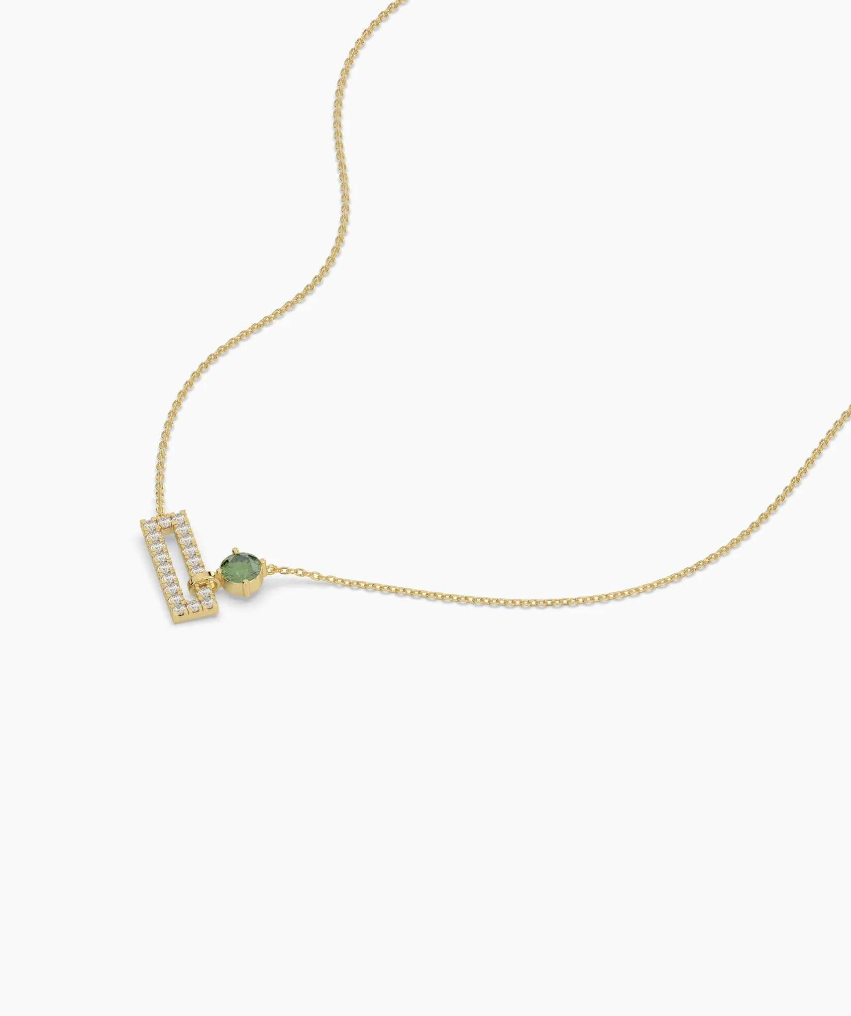 14K Gold Modern Diamond Necklace