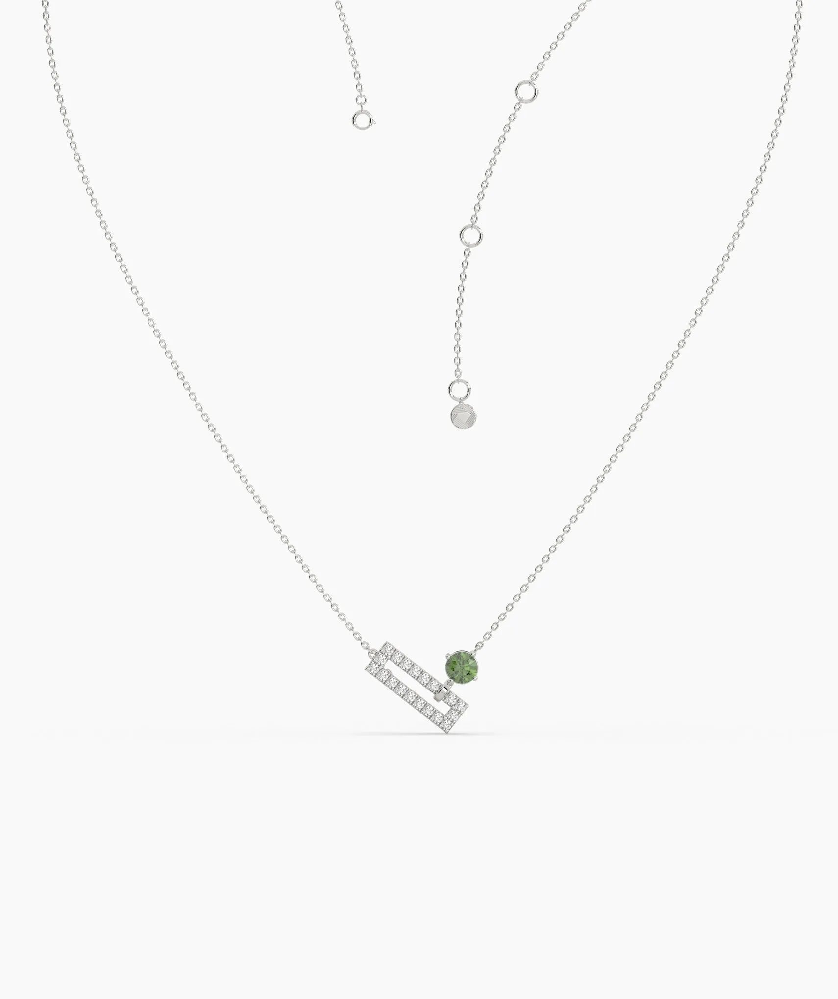 14K Gold Modern Diamond Necklace