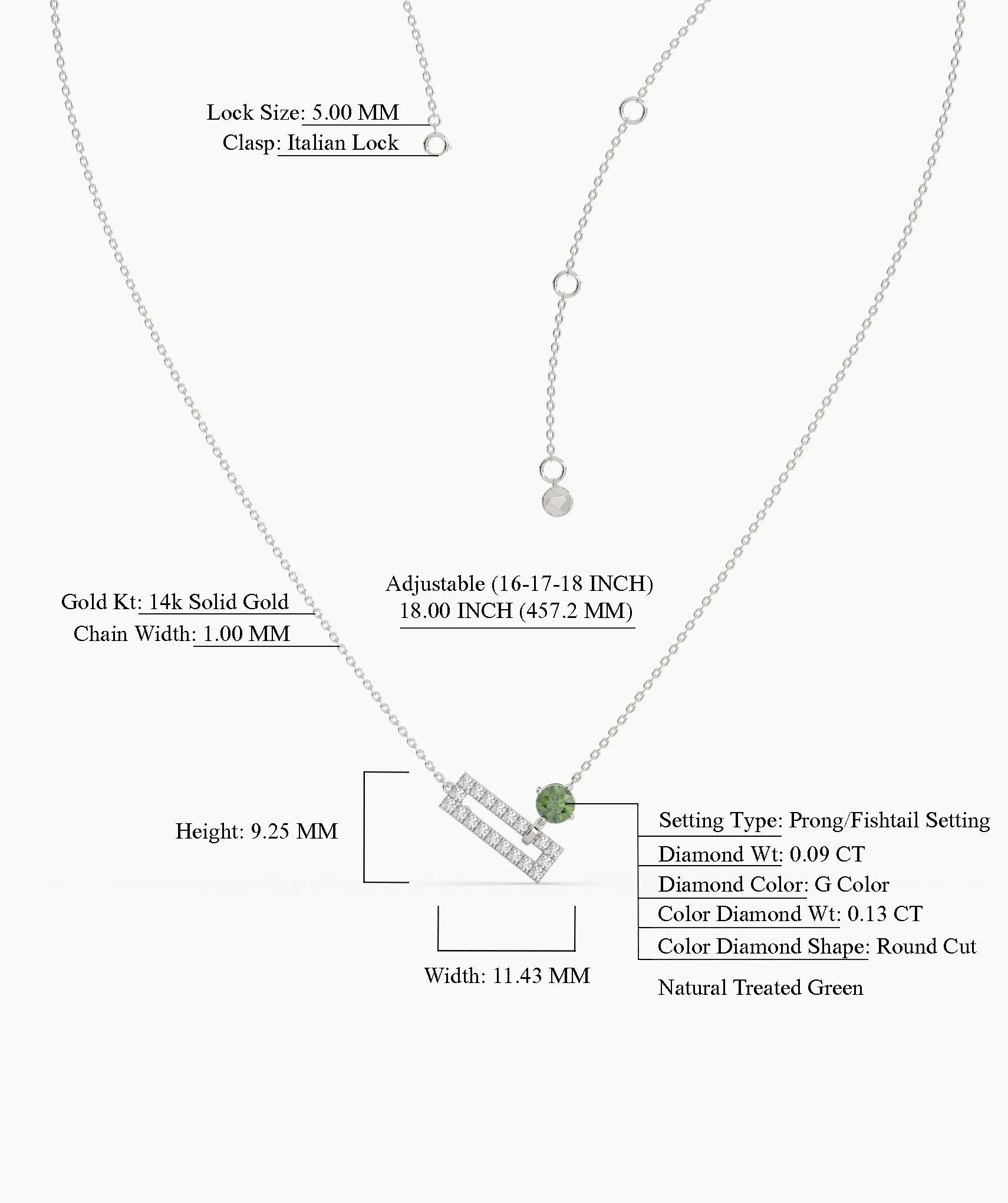 14K Gold Modern Diamond Necklace