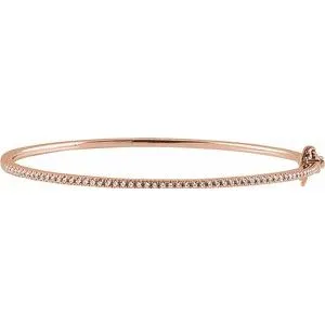 14K Rose 1/2 CTW Diamond Pavé 7" Bracelet
