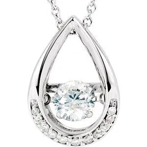 14K White 1/8 CTW Diamond Mystara® 18" Necklace