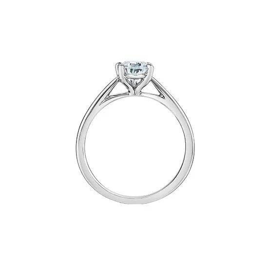 14K White Gold (1.00ct) Pear Shaped Lab Grown Diamond Engagement Ring