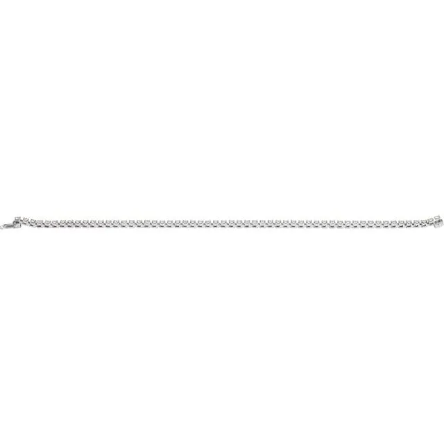 14K White Gold 3 CTW Lab-Grown Diamond Line 7 1/4" Bracelet