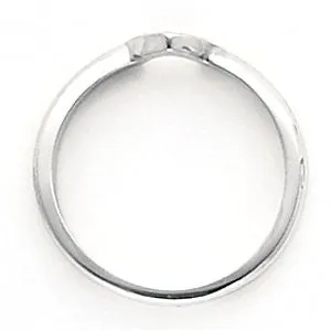 14k White Gold .50 CT Band for Solitaire Mounting, Size 6