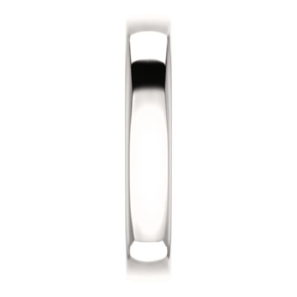 14k White Gold Band for Square Shank Solitaire Mounting, Size 7