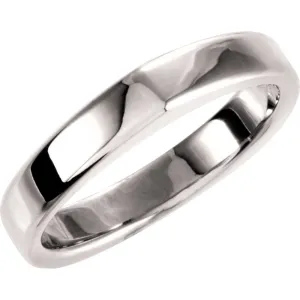 14k White Gold Band for Square Shank Solitaire Mounting, Size 7