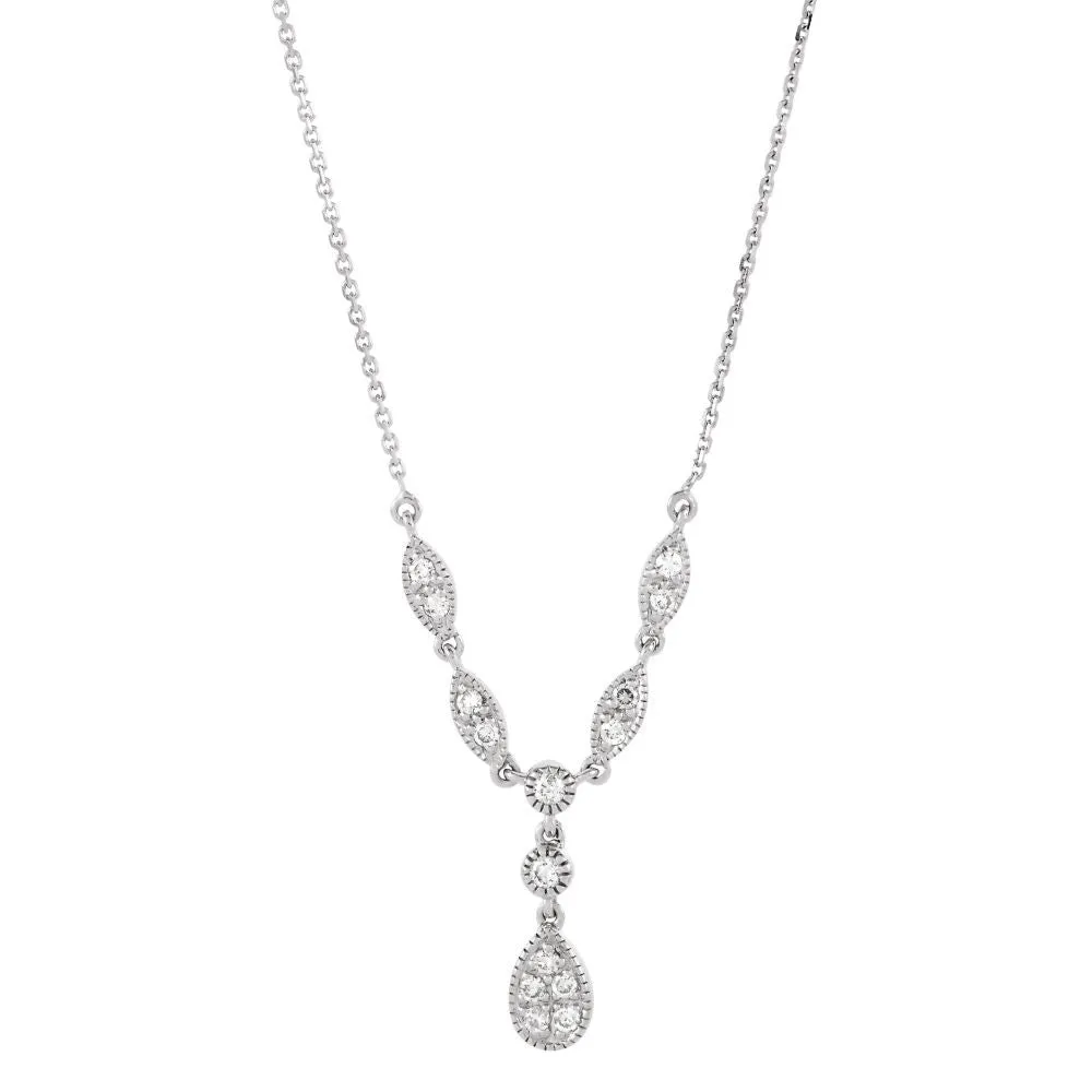 14k White Gold Diamond Necklace
