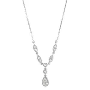 14k White Gold Diamond Necklace