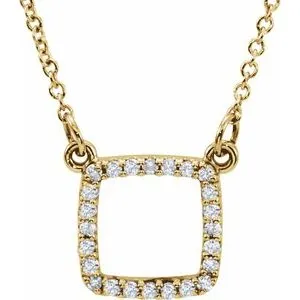 14K Yellow 1/8 CTW Diamond 16" Necklace