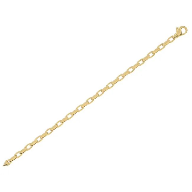 14k Yellow Gold Designer Link Bracelet (17.5.gr.tw)