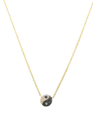 14k Yellow Gold Yin/Yang Necklace