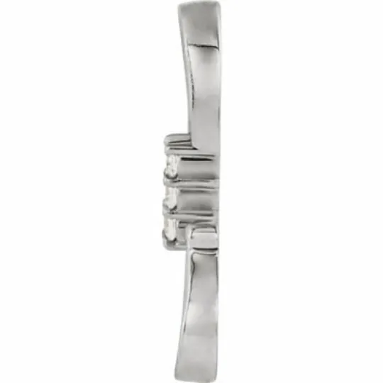 14KT White Gold Diamond S-Hook Extender Clasp