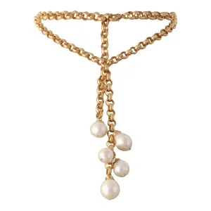 156-01-G | TURKISH GOLD w/ WHITE WILD PEARL WATERFALL