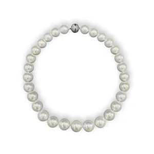 175-MOP-S | 14MM MOTHER OF PEARL NECKLACE W/ CRYSTAL CLASP