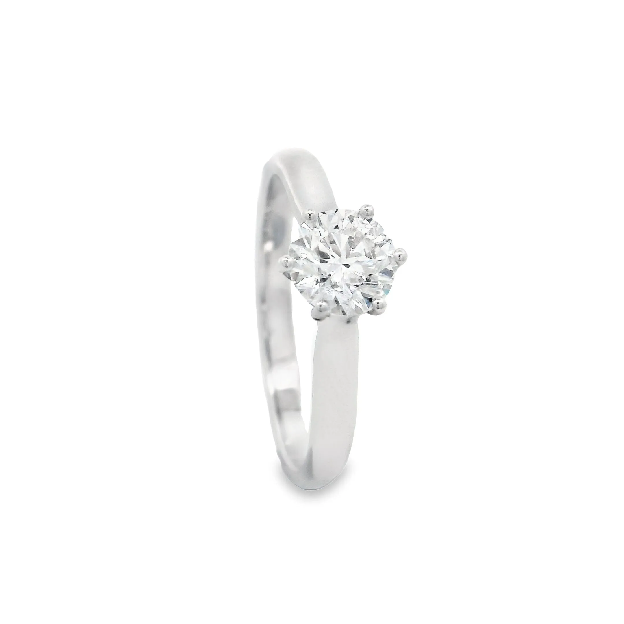 18ct White Gold Round Brilliant Lab Grown Diamond Solitaire Engagement Ring TDW= 0.75ct
